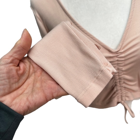 Aritzia Vida Cropped V-Neck Long Sleeve Top Size S - Picture 4 of 11